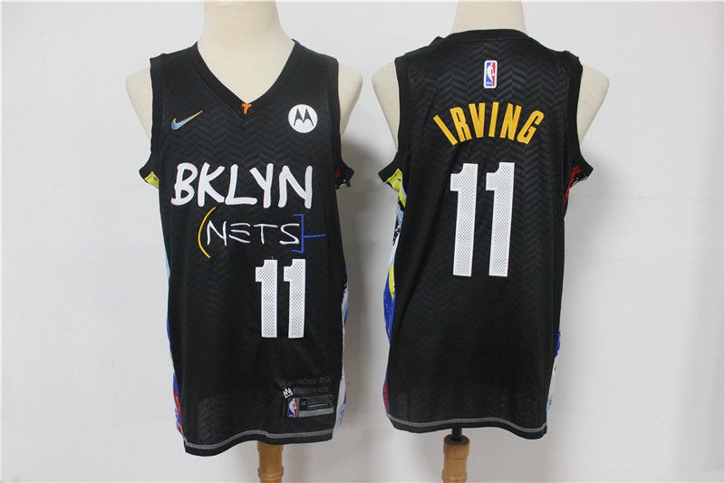 Men Brooklyn Nets #11 Irving black Home Stitched 2021 Nike NBA Jersey->->NBA Jersey